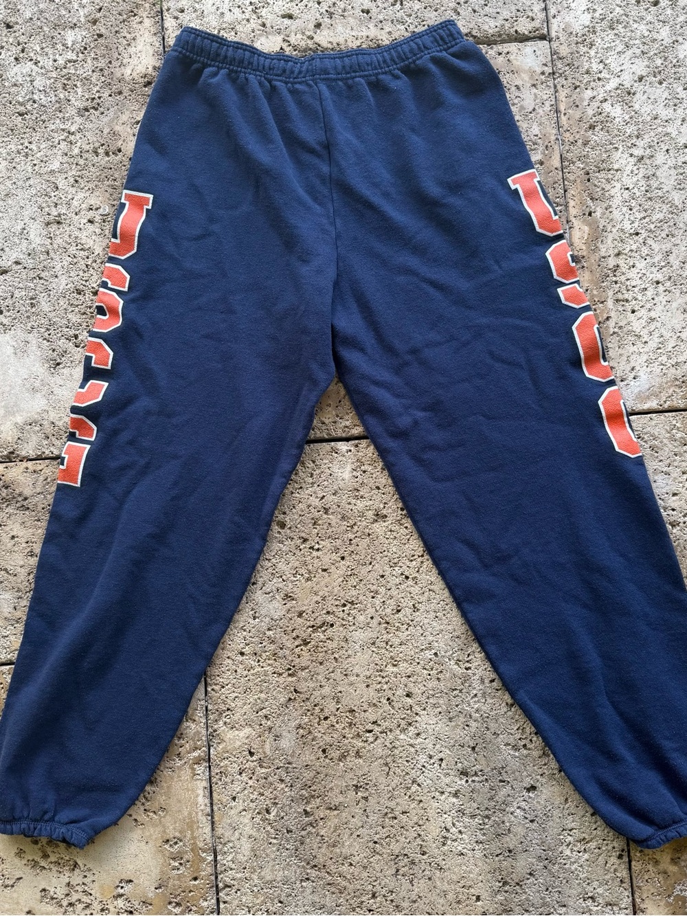 Vintage USCG Sweatpants Navy Blue Mens Medium USA Made Jogger Pants